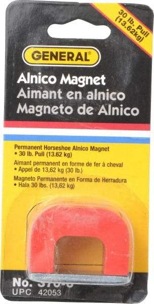 General - 1 Hole, 3/16" Hole Diam, 1-3/4" Overall Width, 1-1/8" Deep, 1-1/8" High, 30 Lb Average Pull Force, Alnico Power Magnets - 5/16" Pole Width - First Tool & Supply