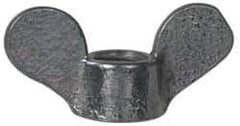 Made in USA - 1/4-20 UNC, Uncoated, Iron Standard Wing Nut - Grade 32510, 1-1/4" Wing Span, 5/8" Wing Span, 7/16" Base Diam - First Tool & Supply