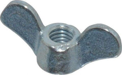 Value Collection - 5/16-18 UNC, Zinc Plated, Steel Standard Wing Nut - Grade 1015-1025, 1.44" Wing Span, 0.69" Wing Span, 1/2" Base Diam - First Tool & Supply