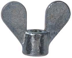 Value Collection - 5/16-18 UNC, Zinc Plated, Steel Standard Wing Nut - Grade 1015-1025, 1.88" Wing Span, 1-3/8" Wing Span, 11/16" Base Diam - First Tool & Supply