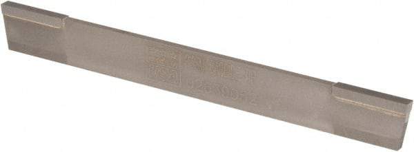 Made in USA - 1/8 Inch Wide x 1/2 Inch High x 4-1/2 Inch Long, Parallel Blade, Cutoff Blade - Micrograin Grade, Bright Finish - Exact Industrial Supply