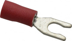 Ideal - #6 Stud, 22 to 18 AWG Compatible, Partially Insulated, Crimp Connection, Locking Fork Terminal - First Tool & Supply