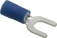 Ideal - #10 Stud, 16 to 14 AWG Compatible, Partially Insulated, Crimp Connection, Standard Fork Terminal - First Tool & Supply