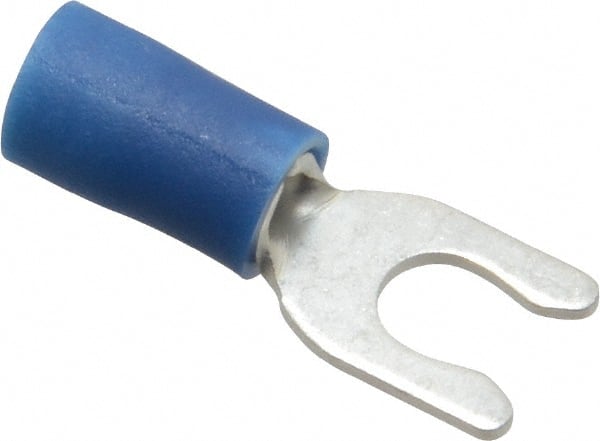 Ideal - #8 Stud, 16 to 14 AWG Compatible, Partially Insulated, Crimp Connection, Locking Fork Terminal - First Tool & Supply