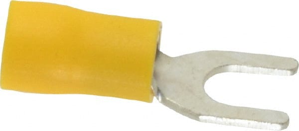 Ideal - #10 Stud, 12 to 10 AWG Compatible, Partially Insulated, Crimp Connection, Standard Fork Terminal - First Tool & Supply