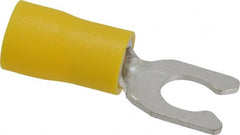 Ideal - #10 Stud, 12 to 10 AWG Compatible, Partially Insulated, Crimp Connection, Locking Fork Terminal - First Tool & Supply