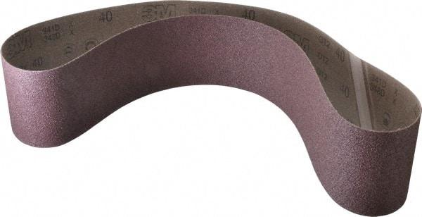 3M - 4" Wide x 54" OAL, 40 Grit, Aluminum Oxide Abrasive Belt - Aluminum Oxide, Coarse, Coated, X Weighted Cloth Backing, Series 341D - First Tool & Supply