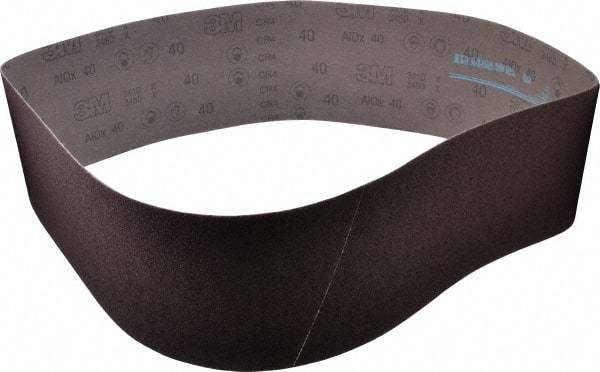 3M - 6" Wide x 60" OAL, 40 Grit, Aluminum Oxide Abrasive Belt - Aluminum Oxide, Coarse, Coated, X Weighted Cloth Backing, Series 341D - First Tool & Supply