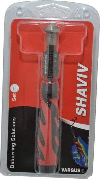 Shaviv - 3 Piece, High Speed Steel Blade, Hand Deburring Tool Set - FR Blade Holder, For Hole Edge - First Tool & Supply