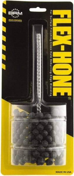 Brush Research Mfg. - 1-7/8" to 2-7/8" Bore Diam, 320 Grit, Silicon Carbide Flexible Hone - Extra Fine, 8" OAL - First Tool & Supply