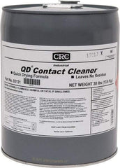 CRC - 5 Gallon Pail Contact Cleaner - 0°F Flash Point, 22,600 Volt Dielectric Strength, Flammable, Food Grade, Plastic Safe - First Tool & Supply