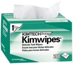 Kimtech - Dry Clean Room/Lab/Critical Task Wipes - Pop-Up, 8-3/8" x 4-3/8" Sheet Size, White - First Tool & Supply