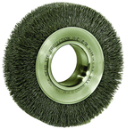 6" - Diameter Wide Face Crimped Wire Wheel; .0118" Stainless Steel Fill; 2" Arbor Hole - First Tool & Supply