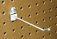 Triton - 3/16" Diam, 4" Long Single Angled End Pegboard Hook - 4-5/8" Projection, 30° Bend, 1/2" Bend Length, Steel - First Tool & Supply