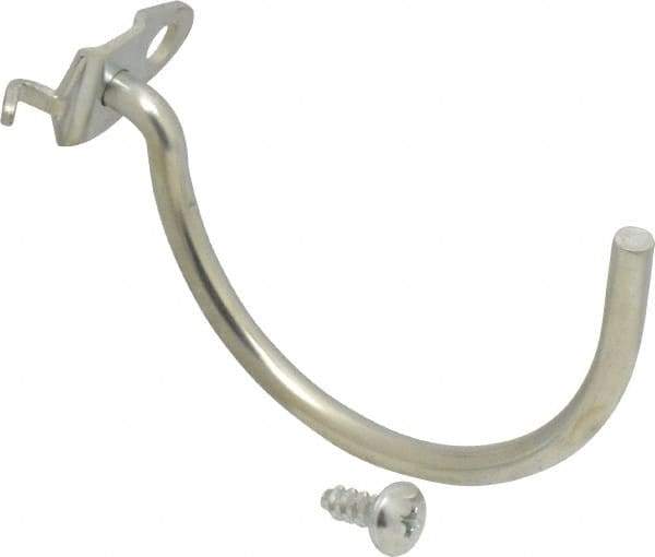 Triton - 3" ID, 1/4" Diam, 3-3/4" Long Curved Pegboard Hook - 4-1/16" Projection, Steel - First Tool & Supply