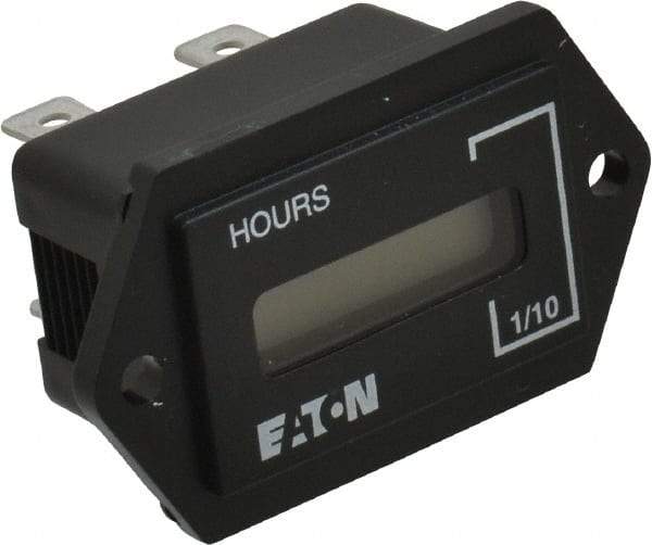 Durant - Supertwist LCD Display Hour Meter - 31.1mm High, 100AC-230AC Voltage, Solid State Hourmeter Rectangular - First Tool & Supply