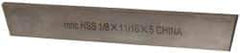 Interstate - 1/8 Inch Wide x 11/16 Inch High x 5 Inch Long, Tapered Cutoff Blade - M35 Grade, Bright Finish - Exact Industrial Supply