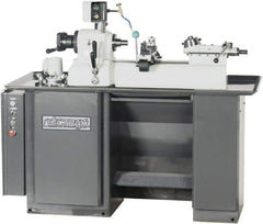 Vectrax - 9" Swing, 36" Between Centers, 220 Volt, Triple Phase Turret Lathe - 1 hp, 4,000 Max RPM, 2-3/16" Bore Diam, 35" Deep x 68" High x 74" Long - First Tool & Supply