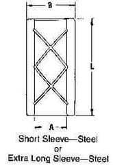 Dayton Lamina - 1-3/4" ID, 3" OAL, Steel, Extra Long, Die & Mold Solid Sleeve - 2-1/4" OD - First Tool & Supply