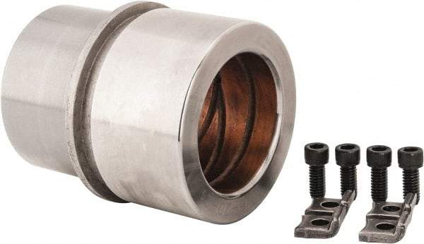 Dayton Lamina - 2-1/2" ID x 4-3/8" OAL, Steel, Bronze Plated Die & Mold Shoulder Bushing - Shoulder, 3.659" Bottom OD, 3-1/4" Top OD, 3.814" Collar OD, 2-1/2" Under Collar, 1-7/8" Above Collar - First Tool & Supply