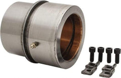 Dayton Lamina - 3" ID x 4-3/8" OAL, Steel, Bronze Plated Die & Mold Shoulder Bushing - Shoulder, 4.19" Bottom OD, 3-3/4" Top OD, 4.283" Collar OD, 2-1/2" Under Collar, 1-7/8" Above Collar - First Tool & Supply