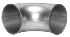 Made in USA - 4" ID Galvanized Duct 60° Elbow - 7.45" Long, 22 Gage - First Tool & Supply