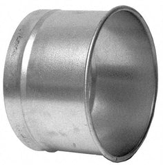 Made in USA - 6" ID Galvanized Duct Hose Adapter - 4" Long, 24 Gage - First Tool & Supply