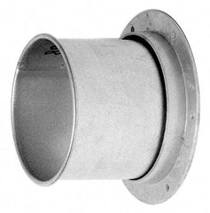 Made in USA - 6" ID Galvanized Duct Flange Adapter - 5" Long, 24 Gage - First Tool & Supply