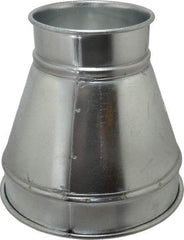 Made in USA - 10-6" ID Galvanized Duct Reducer - 10" Long, 20 Gage - First Tool & Supply