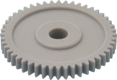 Made in USA - 32 Pitch, 1-1/2" Pitch Diam, 1-9/16" OD, 48 Tooth Spur Gear - 3/16" Face Width, 1/4" Bore Diam, 5/8" Hub Diam, 20° Pressure Angle, Acetal - First Tool & Supply