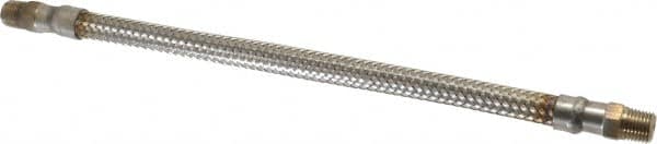 Made in USA - 12" OAL, 1/4" ID, 2,030 Max psi, Flexible Metal Hose Assembly - First Tool & Supply