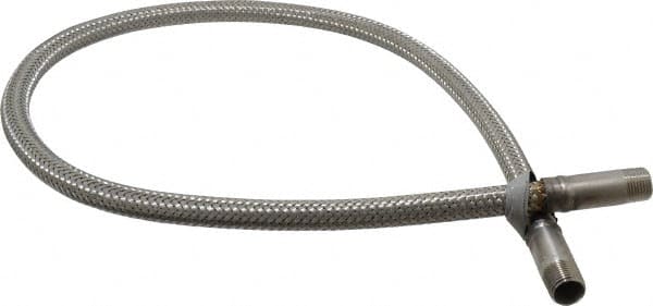 Made in USA - 48" OAL, 1/2" ID, 1,160 Max psi, Flexible Metal Hose Assembly - First Tool & Supply