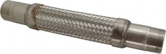 Made in USA - 12" OAL, 1-1/4" ID, 465 Max psi, Flexible Metal Hose Assembly - First Tool & Supply