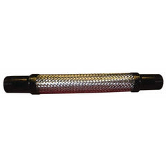 Made in USA - 10-1/2" OAL, 2" ID, 448 Max psi, Flexible Metal Hose Assembly - First Tool & Supply