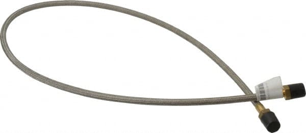 Made in USA - 36" OAL, 1/4" ID, 3,000 Max psi, Flexible Metal Hose Assembly - First Tool & Supply