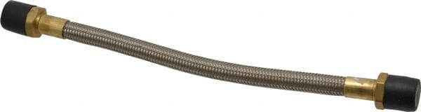 Made in USA - 12" OAL, 1/2" ID, 1,500 Max psi, Flexible Metal Hose Assembly - First Tool & Supply