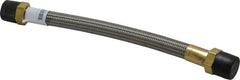 Made in USA - 12" OAL, 5/8" ID, 1,200 Max psi, Flexible Metal Hose Assembly - First Tool & Supply