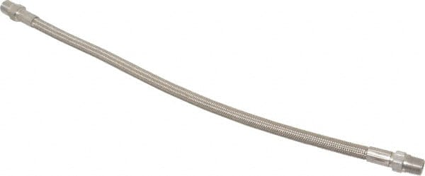 Made in USA - 12" OAL, 3/16" ID, 3,000 Max psi, Flexible Metal Hose Assembly - First Tool & Supply