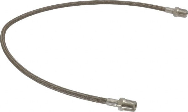 Made in USA - 24" OAL, 1/4" ID, 3,000 Max psi, Flexible Metal Hose Assembly - First Tool & Supply