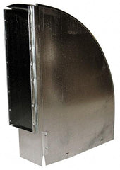 Made in USA - Galvanized Duct Flatway 90° Stack El - 10" Wide x 3-1/4" High, Standard Gage, 14 Piece - First Tool & Supply