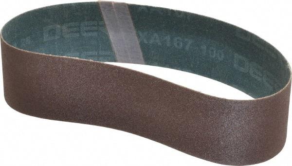 Made in USA - 2" Wide x 18-15/16" OAL, 100 Grit, Aluminum Oxide Abrasive Belt - Aluminum Oxide, Fine, Coated - First Tool & Supply