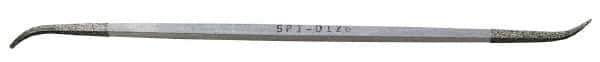 Grobet - 6" OAL Fine Oval Riffler Diamond File - 1 LOC, 126 Grit - First Tool & Supply