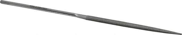 Grobet - 5-1/2" OAL Very Fine Half Round Needle Diamond File - 2-1/2 LOC, 220 Grit - First Tool & Supply