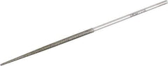 Grobet - 5-1/2" OAL Fine Round Needle Diamond File - 2-1/2 LOC, 126 Grit - First Tool & Supply