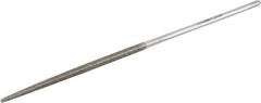 Grobet - 5-1/2" OAL Fine Square Needle Diamond File - 2-1/2 LOC, 126 Grit - First Tool & Supply