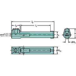 CXS-A1000-05M Cylindrical Shank With Flat To CoroTurn® XS Adaptor - First Tool & Supply