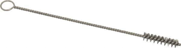 PRO-SOURCE - 3/4" Long x 3/16" Diam Stainless Steel Twisted Wire Bristle Brush - Single Spiral, 4" OAL, 0.003" Wire Diam, 0.062" Shank Diam - First Tool & Supply