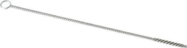PRO-SOURCE - 1" Long x 1/8" Diam Stainless Steel Twisted Wire Bristle Brush - Single Spiral, 6" OAL, 0.003" Wire Diam, 0.085" Shank Diam - First Tool & Supply