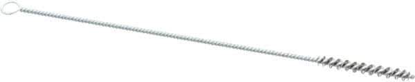 PRO-SOURCE - 1-1/2" Long x 3/16" Diam Stainless Steel Twisted Wire Bristle Brush - Single Spiral, 7" OAL, 0.003" Wire Diam, 0.085" Shank Diam - First Tool & Supply