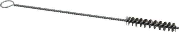 PRO-SOURCE - 2" Long x 3/8" Diam Stainless Steel Twisted Wire Bristle Brush - Single Spiral, 8" OAL, 0.006" Wire Diam, 0.11" Shank Diam - First Tool & Supply